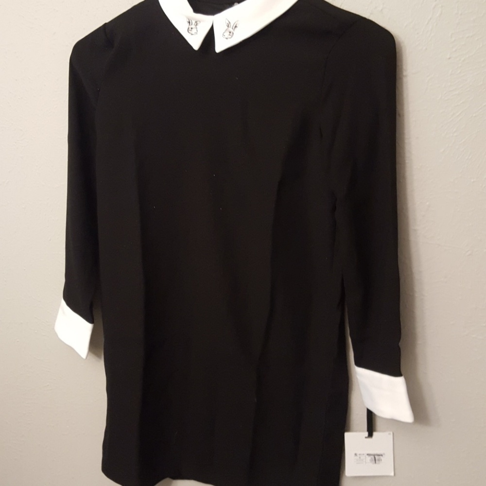 New Girls Victoria Beckham black dress w/ Bunnies